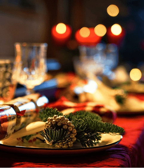 Juledekket bord fra kampanjedesignet